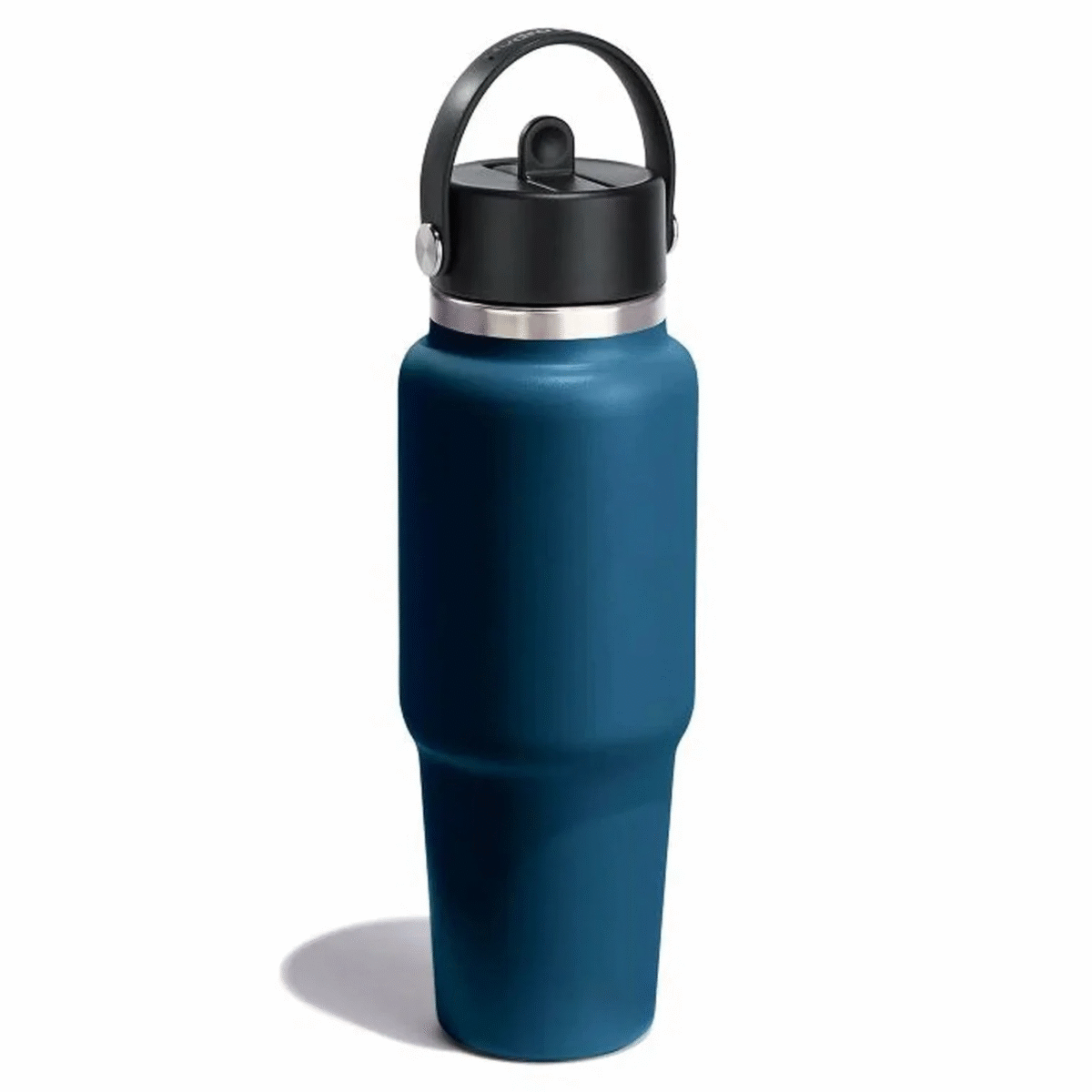32 oz Wide Mouth Travel Bottle with Flex Straw Cap Indigo Color - Image 3