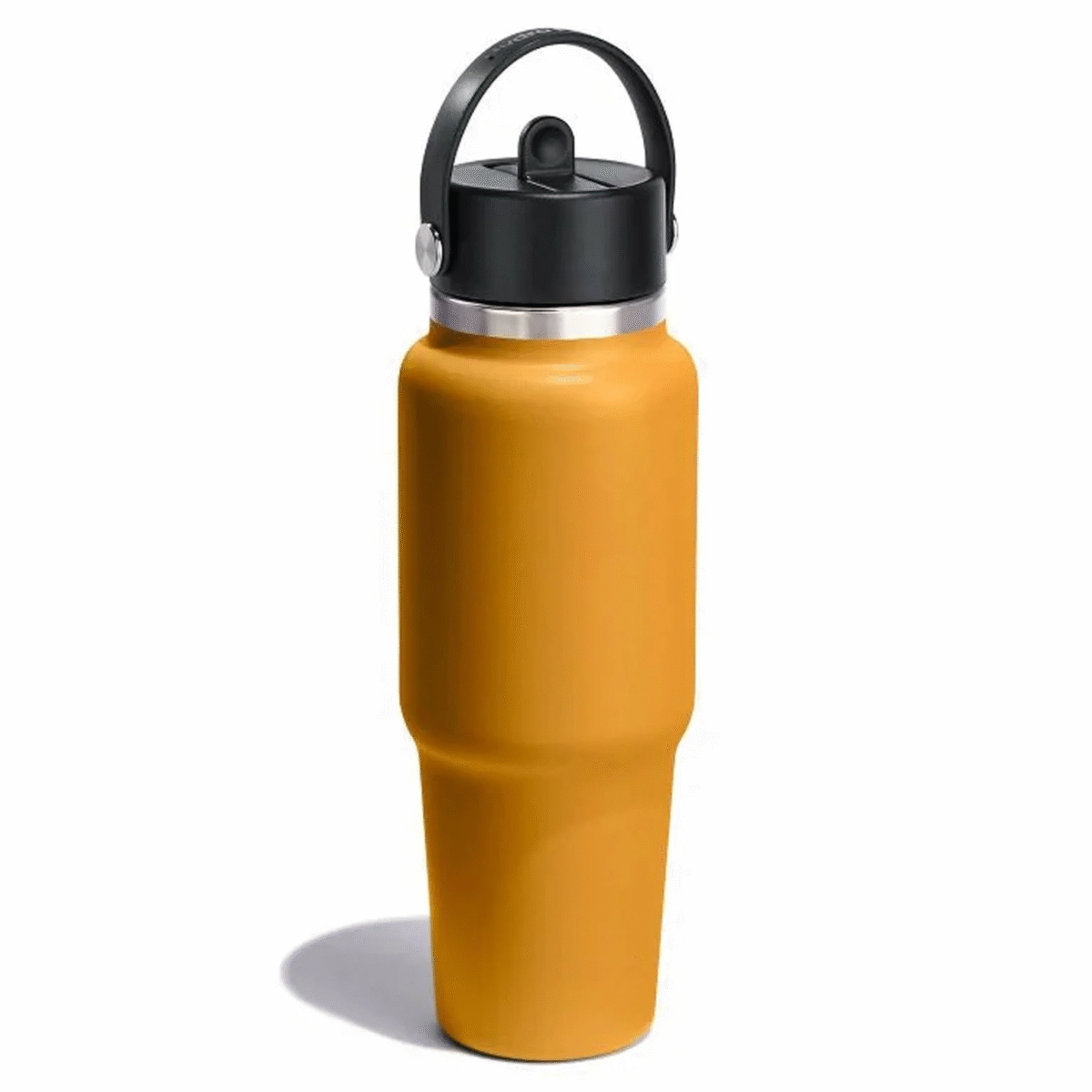 32 oz Wide Mouth Travel Bottle with Flex Straw Cap Orange Color - Image 2